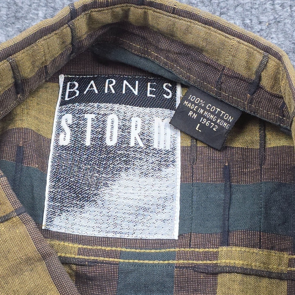 Vintage Jhane Barnes Storm Shirt Men Large Multi Abstract Art Long Sleeve - Picture 5 of 13